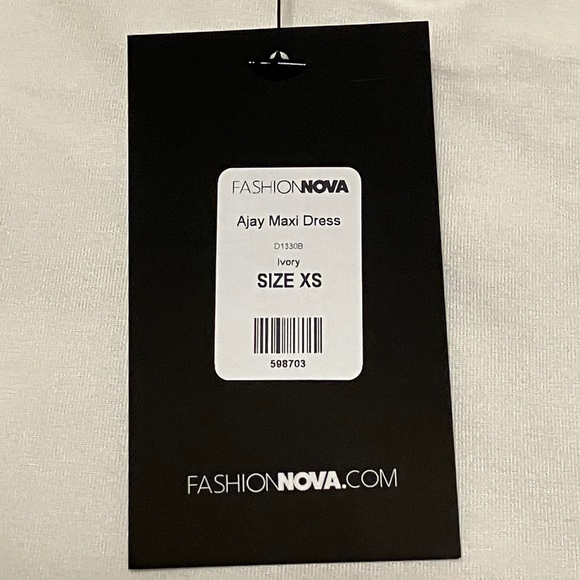 NWT ivory XS fashion nova maxi Ajay dress Bodycon dress formal dance ball bridal - Picture 4 of 5